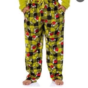 The Grinch Dr. Seuss Green & Black Pajama Pants  Size Medium